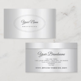 アイキャッチ用銀金属アルミニウムスタイル 名刺