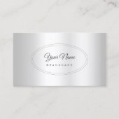 アイキャッチ用銀金属アルミニウムスタイル 名刺 (正面)