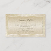 アイキャッチ絹クリームスネークパターン付きロゴ 名刺 (裏面)