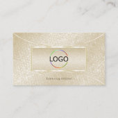 アイキャッチ絹クリームスネークパターン付きロゴ 名刺 (正面)