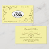 アイキャッチ華美金ゴールドコーナーとロゴクリーム 名刺 (正面/裏面)