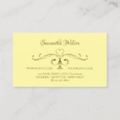 アイキャッチ華美金ゴールドコーナーとロゴクリーム 名刺 (裏面)