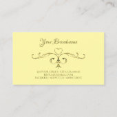 アイキャッチ華美金ゴールドコーナーonクリームイニシャル 名刺 (裏面)