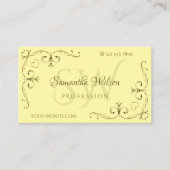 アイキャッチ華美金ゴールドコーナーonクリームイニシャル 名刺 (正面)