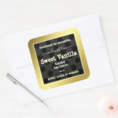 アイキャッチ製品パッケージングラベル金ゴールドフレーム スクエアシール (封筒)