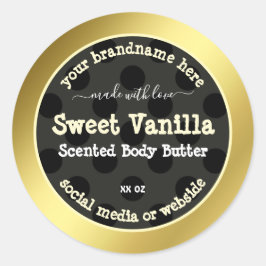 アイキャッチ製品パッケージングラベル金ゴールドフレーム ラウンドシール