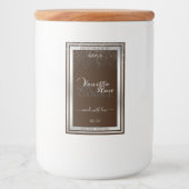 アイキャッチ製品ラベル（ダークブラウンとシルバー） フードラベル (正面)