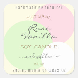 アイキャッチ製品包装ラベルパステル色 スクエアシール