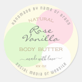 アイキャッチ製品包装ラベルパステル色 ラウンドシール