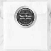 アイキャッチ製品包装ラベル銀枠 ラウンドシール (バッグ)