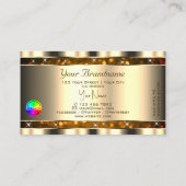 アイキャッチ金ゴールドオレンジグリッター星の追加ロゴ 名刺 (裏面)