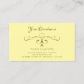 アイキャッチ金ゴールド華美コーナーイニシャルオンクリーム 名刺 (裏面)