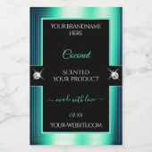 アイキャッチ黒ティール（緑がかった色）ブリリアント製品ラベル フードラベル (シングルラベル)