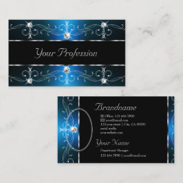 アイキャッチ黒華美ティール（緑がかった色）縁ど（写真） 名刺