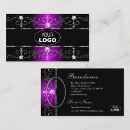 アイキャッチ黒華美紫ロ縁どロゴfoto 名刺