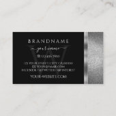 アイキャッチ黒銀グリッターモノグラム 名刺 (裏面)