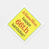 アイキャッチ66th誕生日紙ナプキンス スタンダードランチョンナプキン (角)