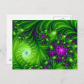 アイキャンディかわいいカラフル抽象芸術フローラアート ポストカード (正面/裏面)