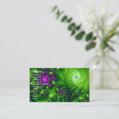 アイキャンディかわいいカラフル抽象芸術フローラアート 名刺 (スタンド正面)