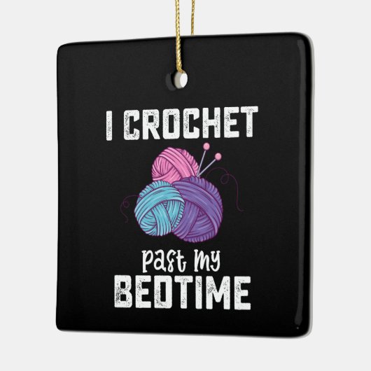 アイクロシェ過去マイベッドタイム編み物 セラミックオーナメント (左)