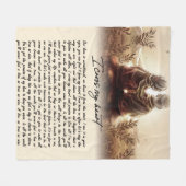 アイクロスマイハートカップルゴールデンアニバシギフト フリースブランケット (正面(横))