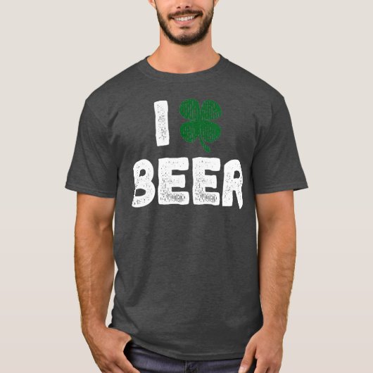 アイクローバービールSt patricks dayイおもしろいリッシュ恋人 Tシャツ (正面)