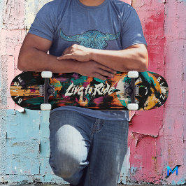 アイグはっきりしたラフィティポップ・アートのアート – ライブモットー スケートボード