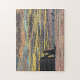 アイグイユ&ポルトダバルエトレタットサンセットモネ素晴らし ジグソーパズル