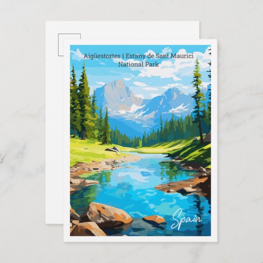 アイグエストルテイエスタニーデサンマウリチスペイン旅行 ポストカード (正面/裏面)