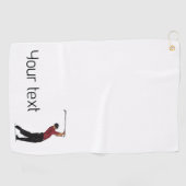 アイコカスタムニックロゴゴルフクラブタオル ゴルフタオル (横)