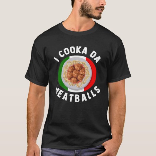 アイコカダミートボールイタリアンフードイタリアグルメ Tシャツ (正面)