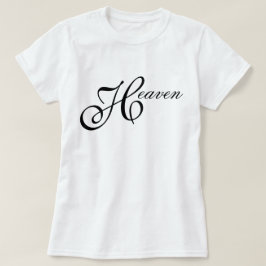アイコニックでおしゃれなミニマルなHeaven文字 Tシャツ