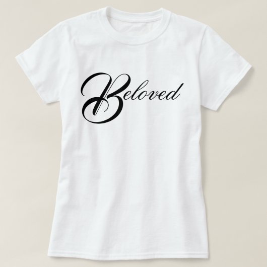 アイコニックでミニマルなBeloved Tシャツ (デザイン正面)
