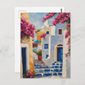 アイコニックなOiaの景色 ポストカード (正面/裏面)