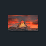 アイコニックアルパインマウンテンマターホルンアットサンセット キャンバスプリント<br><div class="desc">イタリアの象徴的なマッテ縁どルホーンとアルプスのスイス。</div>