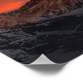 アイコニックアルパインマウンテンマターホルンアットサンセット ポスター (角)