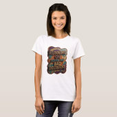 アイコニックゴールド RUNNING ON COFFEE AND BAD DECISIONS v2 Tシャツ (正面フル)