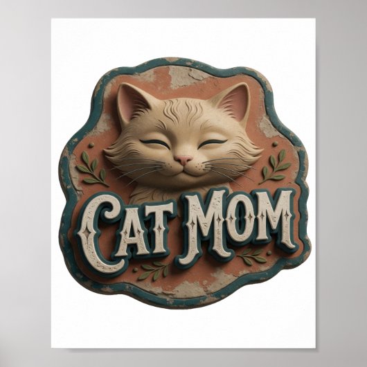 アイコニックシルバーCAT MOM ポスター (正面)