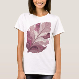 アイコニックシルバーFANTASY LEAFボールドデザイン Tシャツ