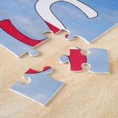 アイコニックテキサス州イメージ、風車、テキサス州ロゴ ジグソーパズル (側面)