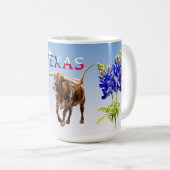 アイコニックテキサス州オンライトブルー,マグカップ コーヒーマグカップ (正面右)