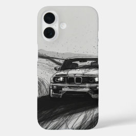 アイコニックドリフト: E30スケッチ iPhone 16ケース