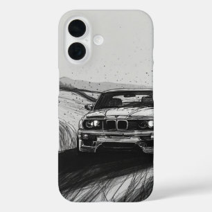 アイコニックドリフト: E30スケッチ iPhone 16ケース