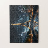 アイコニックパリランドマークエッフェルタワー&セーヌ川 ジグソーパズル (縦)