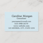 アイコニックビーチシーントラベルエージェントコンサルタント 名刺 (裏面)