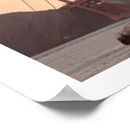 アイコニックブリッジゴールデンゲートサンフランシスコカリフォルニア ポスター (角)