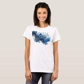 アイコニックブルーBLUE STARSスローガンTシャツ Tシャツ (正面フル)