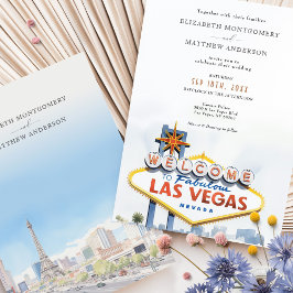 アイコニックベガスウェルカムサイン結婚式招待状 招待状