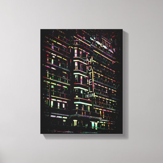 アイコニックホテルチェルシーニューヨークボックスキャンバス キャンバスプリント (正面)
