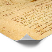 アイコニックレオナルド・ダ・ヴィンチ・ヴェートルヴィアン・マン ポスター (角)